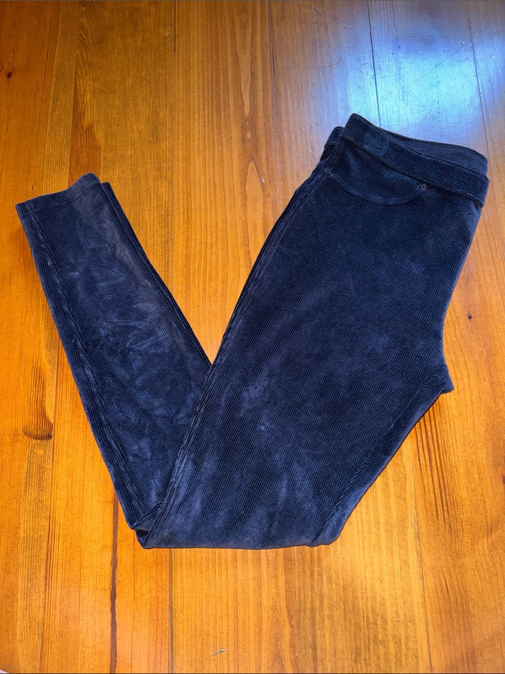 Corduroy Knit Leggings - Black